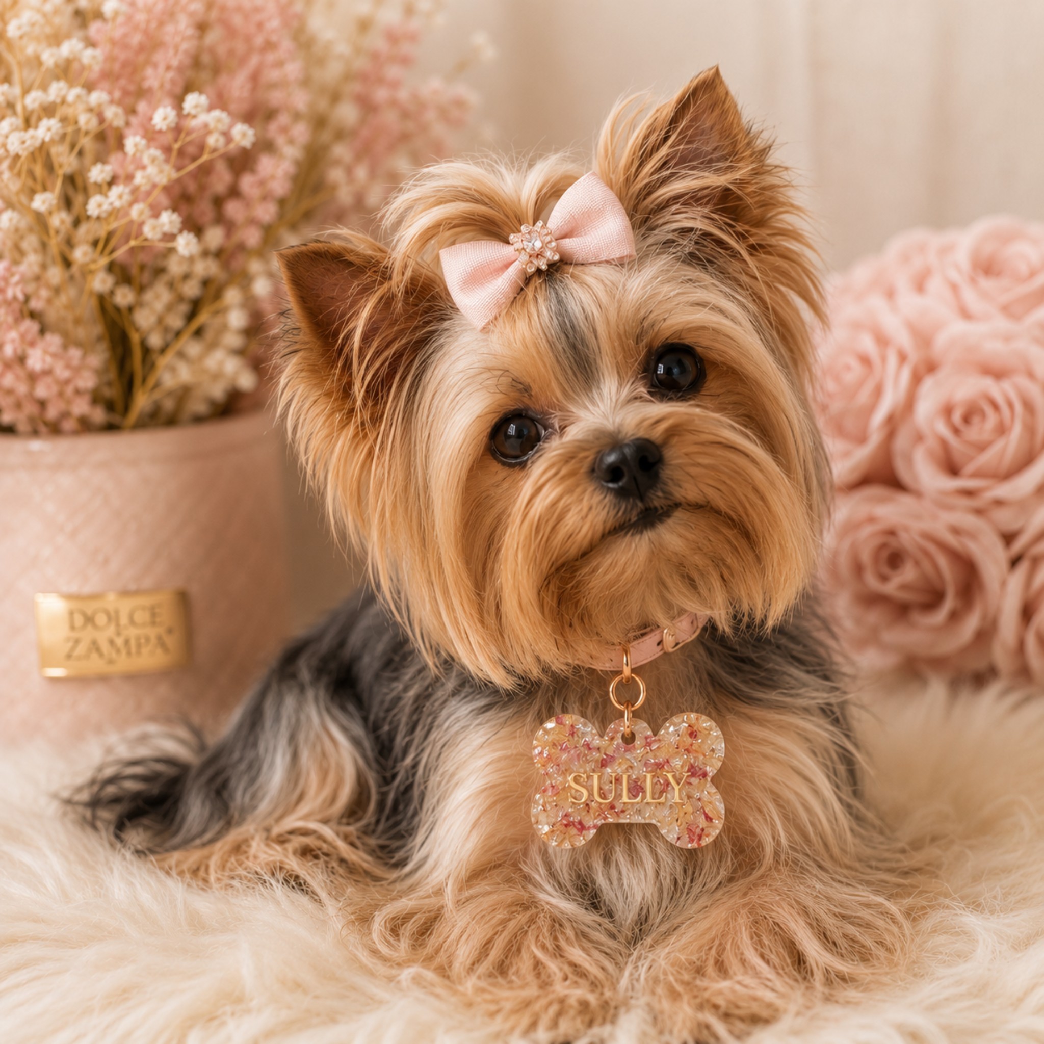 Medagliette Personalizzabili in Resina Glitter per Animali